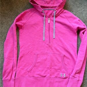 Under Armour Hot Pink Half-Zip Hooded Sweatshirt